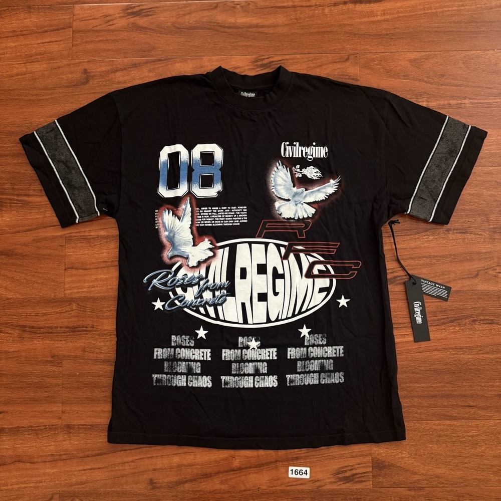 Civil Regime Bloom Nostalgia American Oversized T-Shirt Men's Size Large NWT